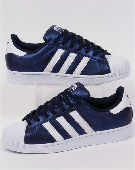 blue adidas superstar sneakers